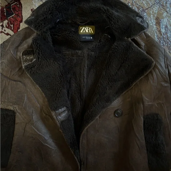 Zara Dark Brown Bomber Jacket - Picture 5 of 5